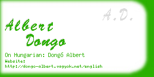 albert dongo business card
